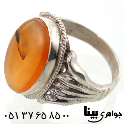 انگشتر عقیق یمنی مردانه طرح سالار