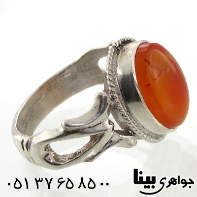 انگشتر عقیق یمنی مردانه طرح پارسیس