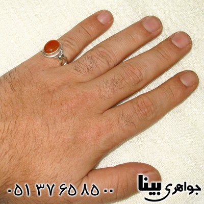 انگشتر عقیق یمنی مردانه طرح پارسیس