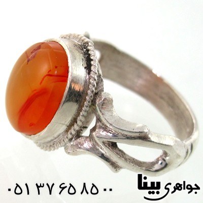 انگشتر عقیق یمنی مردانه طرح پارسیس