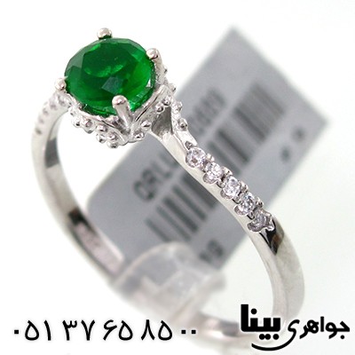 انگشتر زمرد صنعتی زنانه سوارسکی