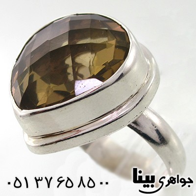 انگشتر سیترین زنانه درشت مهتاب