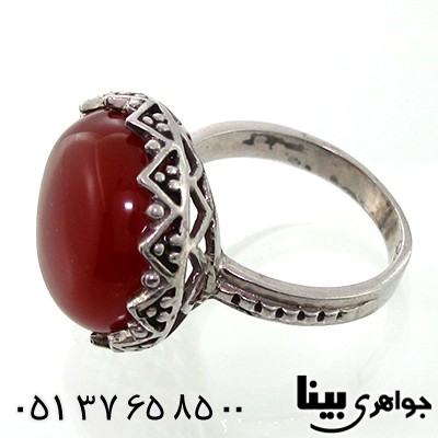انگشتر عقیق زنانه درشت مشبک