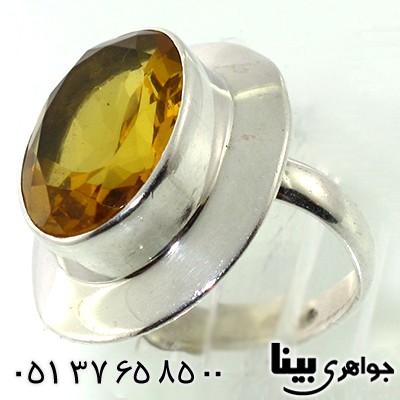 انگشتر سیترین زنانه درشت درخشان