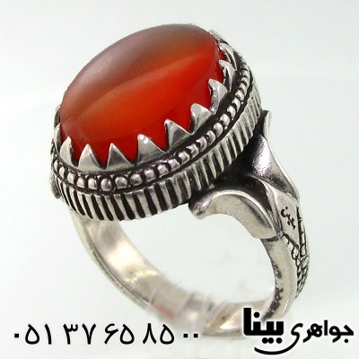 انگشتر عقیق یمنی مردانه درشت مدل معین
