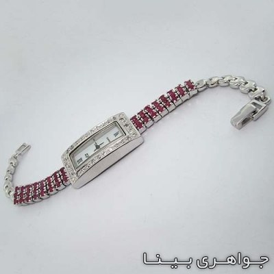 ساعت یاقوت سرخ مستطیلی