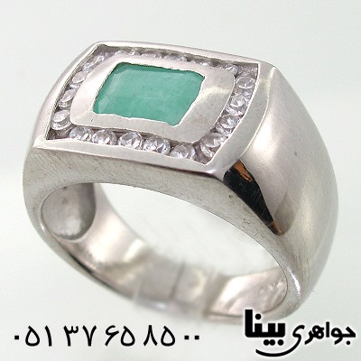 انگشتر زمرد مردانه کلاسیک رادیوم لوکس