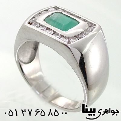 انگشتر زمرد مردانه کلاسیک رادیوم لوکس