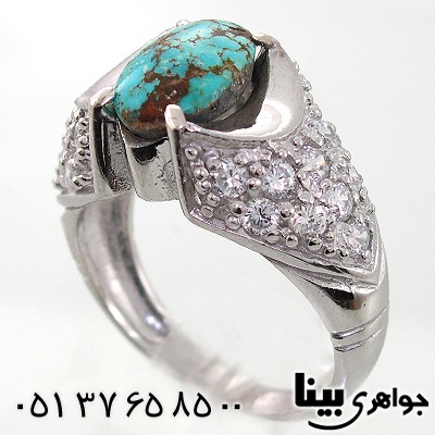 انگشتر فیروزه نیشابوری مردانه رادیوم لوکس