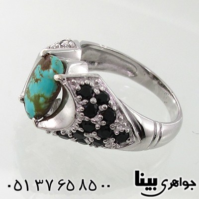 انگشتر فیروزه نیشابوری مردانه رادیوم لوکس