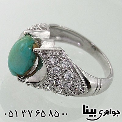 انگشتر فیروزه نیشابوری مردانه رادیوم لوکس