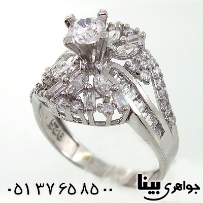 انگشتر نقره الماس نشان زنانه مدل تارا
