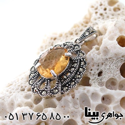 گردنبند سیترین زنانه مارکازیت هانگ مدل تارا