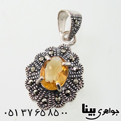گردنبند سیترین زنانه مارکازیت هانگ مدل روژین