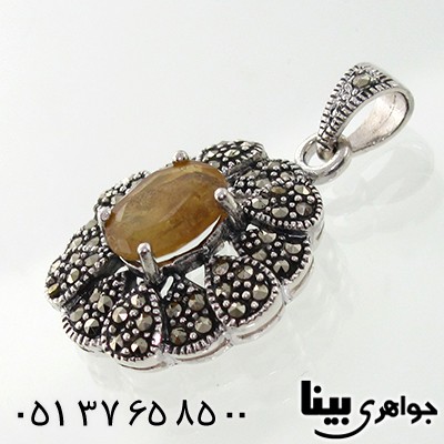 گردنبند یاقوت زرد زنانه مارکازیت هانگ مدل رزیتا _کد:7882