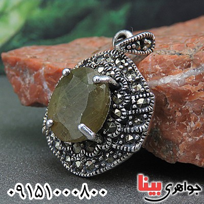 گردنبند یاقوت زرد زنانه مارکازیت هانگ SPN _کد:7898