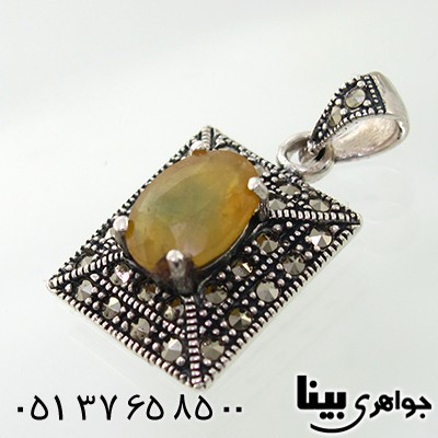 گردنبند یاقوت زرد زنانه مارکازیت هانگ