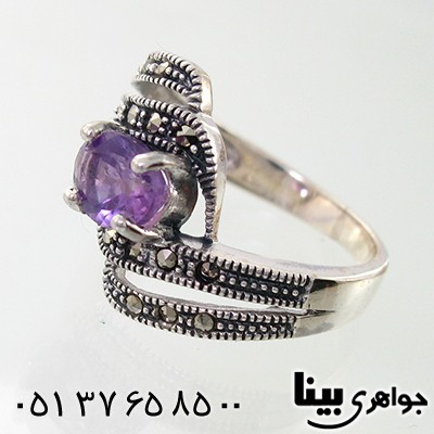 انگشتر آمتیست زنانه مارکازیت هانگ