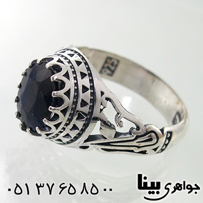 انگشتر یاقوت کبود آفریقایی مردانه
