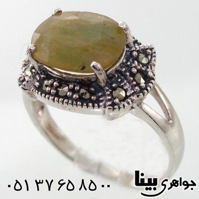انگشتر یاقوت زرد زنانه مارکازیت هانگ