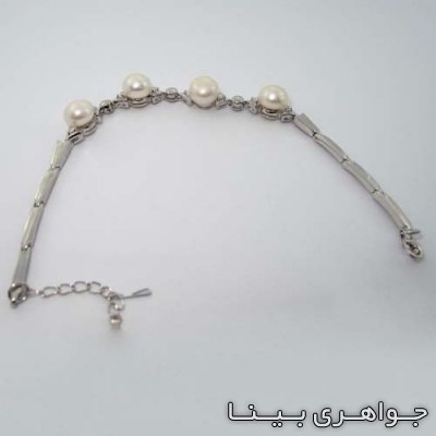 دستبند مروارید چهار نگین