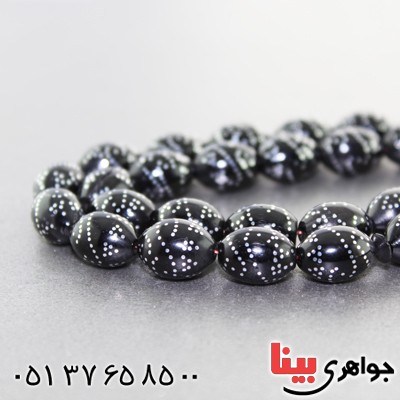 تسبیح کشکول (کوک) 33 دانه ای درشت نقره کوب _کد:7994
