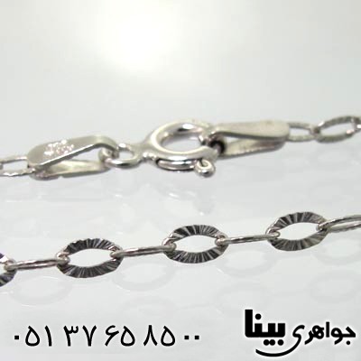 زنجیر نقره زنانه حلقه بیضی ایتالیایی 40 سانتی _کد:7995