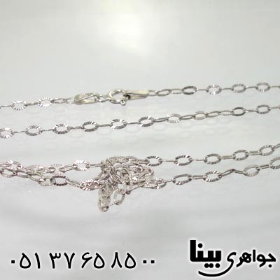 زنجیر نقره زنانه حلقه بیضی ایتالیایی 40 سانتی _کد:7995
