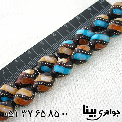 تسبیح کشکول (کوک) 33 دانه ای درشت نقره کوب و مرصع کاری درجه یک _کد:8002