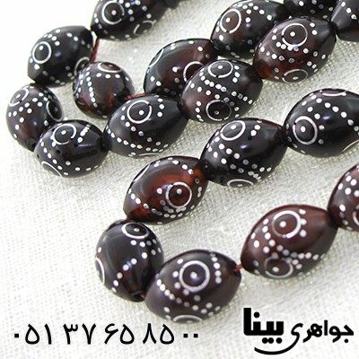 تسبیح کشکول (کوک) 33 دانه ای درشت نقره کوب