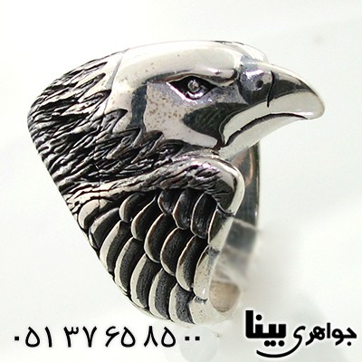 انگشتر نقره مردانه مدل عقاب