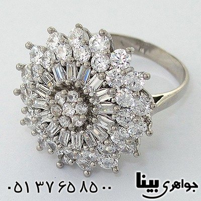 انگشتر اتمی سوئیسی زنانه درشت فاخر مدل پرنسس