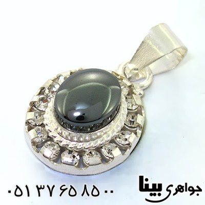 گردنبند حدید صینی زنانه دور جواهری