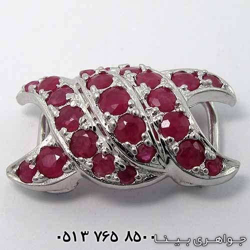 گردنبند یاقوت سرخ طرح شنل