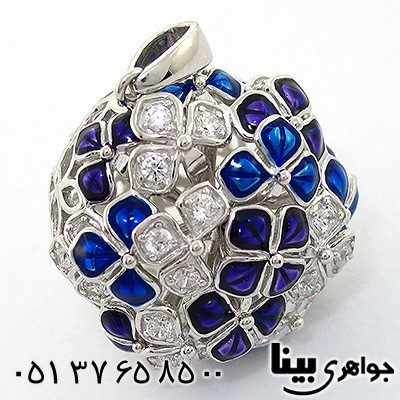 گردنبند نقره نگین سوئیسی زنانه گوی جام جهان نما
