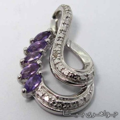 گردنبند آمتیست دو هلال