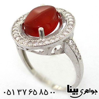 انگشتر عقیق یمنی زنانه مدل مهسا