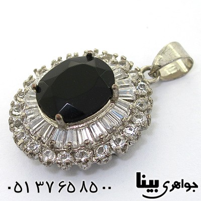 گردنبند عقیق سیاه (اونیکس) زنانه طرح حلما