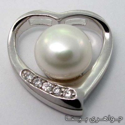 گردنبند مروارید طرح قلب