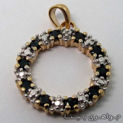 گردنبند یاقوت کبود گلریز دایره