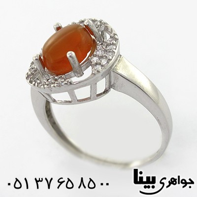 انگشتر عقیق یمنی زنانه مدل سپیده