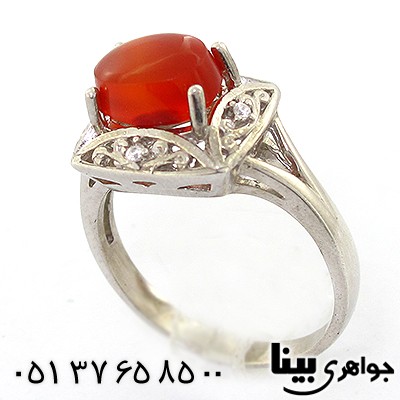 انگشتر عقیق یمنی زنانه مدل ناهید