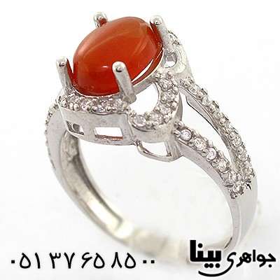 انگشتر عقیق یمنی زنانه مدل رومینا