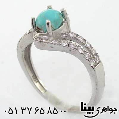 انگشتر فیروزه نیشابوری زنانه مدل رها