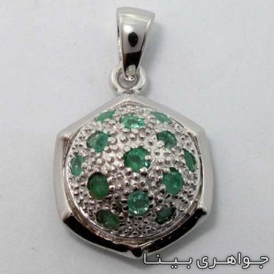 گردنبند زمرد توپی