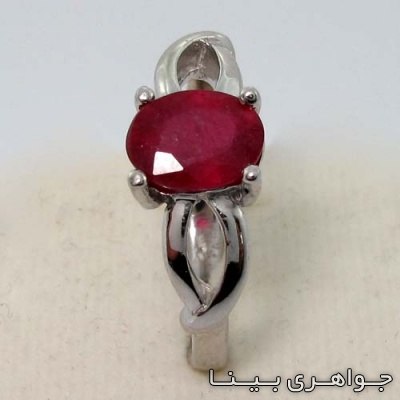 انگشتر یاقوت سرخ با رکاب ساده