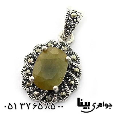 گردنبند یاقوت زرد زنانه مارکازیت هانگ