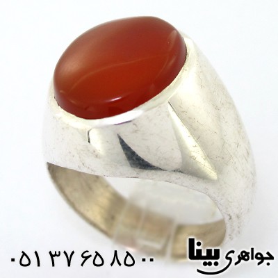 انگشتر عقیق یمنی مردانه درشت رکاب سنتی