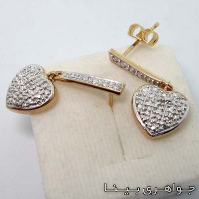 گوشواره الماس قلبی سندپلاست