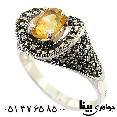 انگشتر سیترین زنانه مارکازیت هانگ